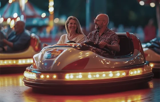 ett par i en radiobil